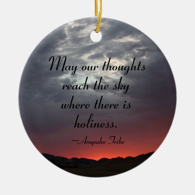 Indian Arapaho Quote Ornament (Front)