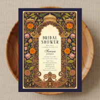 Indian Art Nouveau Floral Bridal Shower