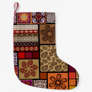 Indian arts, mega seamless creative set. small christmas stocking