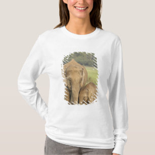 Indian / Asian Elephant and young one,Corbett T-Shirt