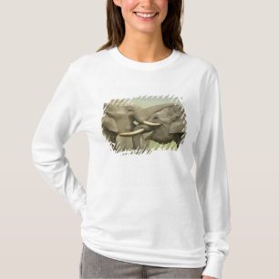 Indian Asian Elephants play Fighting T-Shirt