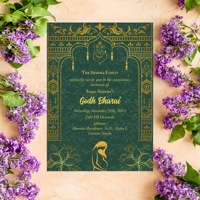 Indian Baby Shower Godh Bharai Hindu Invitation (Creator Uploaded)
