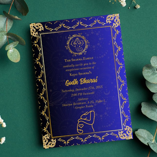 Indian Baby Shower Godh Bharai Hindu Invitation (Creator Uploaded)