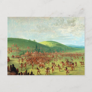 Indian Ball Game Postcard