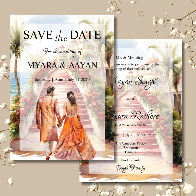 Indian Beach Save the Date invitation Template (Creator Uploaded)