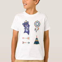 Indian Bear Sticker Set Bear Teepee Dream Catcher