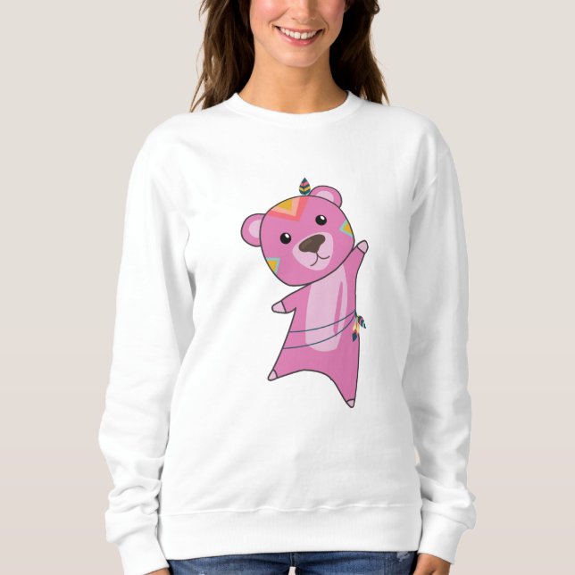 Indian Bears Bear Fashing Teddy Feather Sweatshirt (Front)