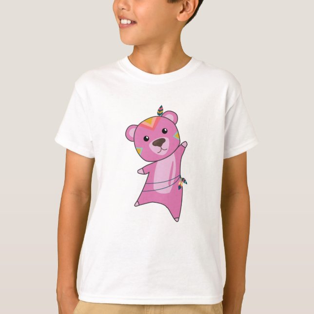 Indian Bears Bear Fashing Teddy Feather T-Shirt (Front)