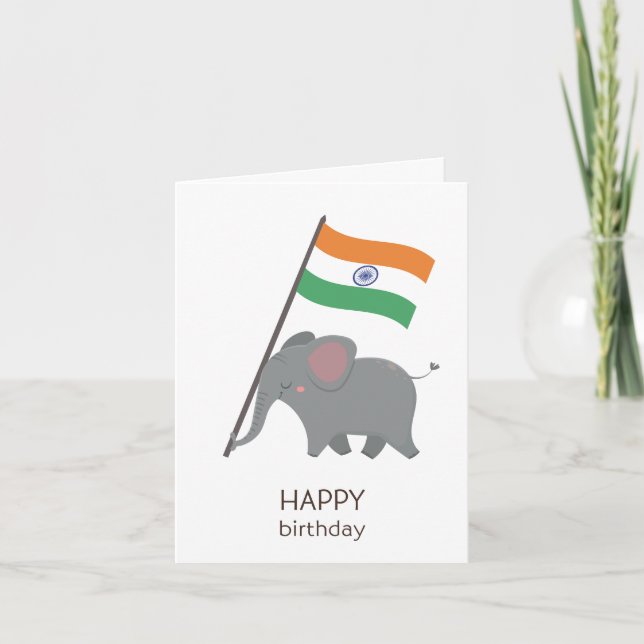 Indian Birthday Card (Front)
