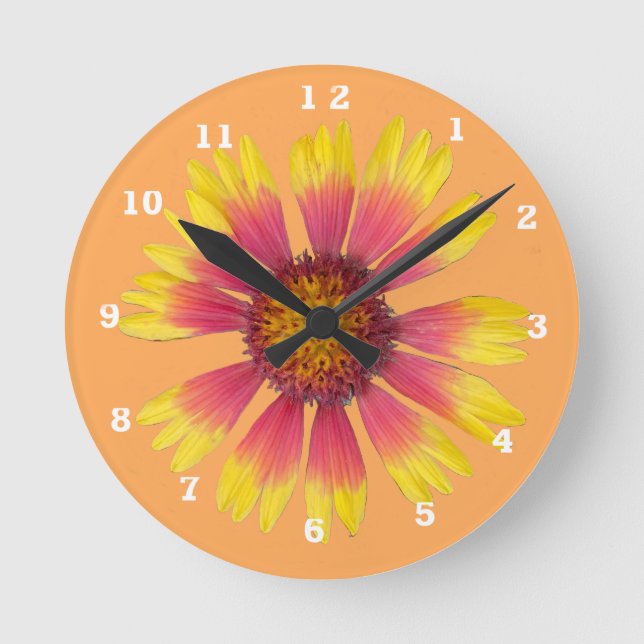 Indian Blanket Acrylic Wall Clock (Front)