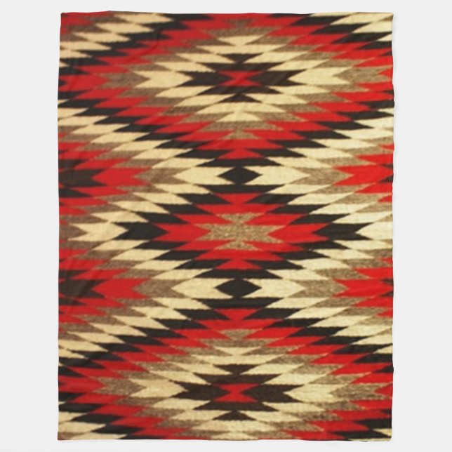 INDIAN BLANKET (Simulated) Fleece Blankets (Front)