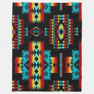 INDIAN BLANKET (Simulated) Fleece Blankets