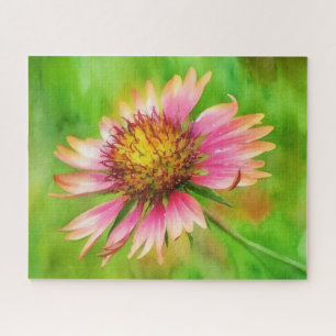 Indian Blanket Wildflower Flower Art Puzzle
