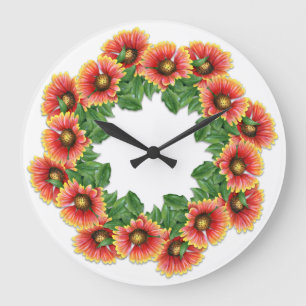 Indian Blanketflower Wall Clock