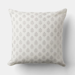 Indian block print inspired neutral pillow