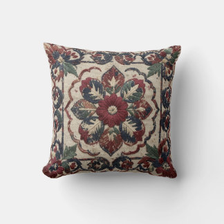 Indian Block Print Pillow Indigo Madder