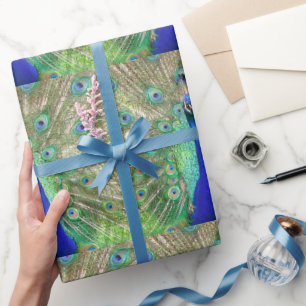 Indian Blue Peacock Wrapping Paper