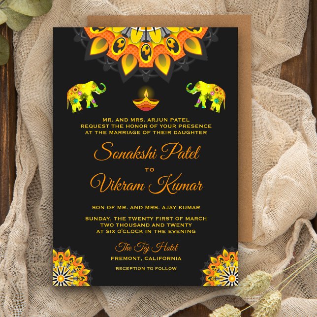 Indian Bollywood Style Hindu Wedding Invitation (Creator Uploaded)