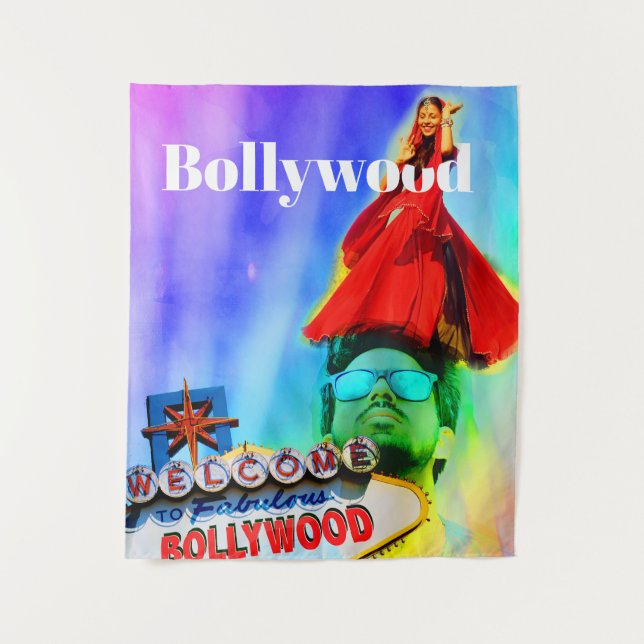 Indian Bollywood Themed Colourful Party Tapestry (Front)