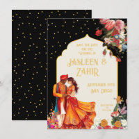 Indian Bride and Groom Save the Date