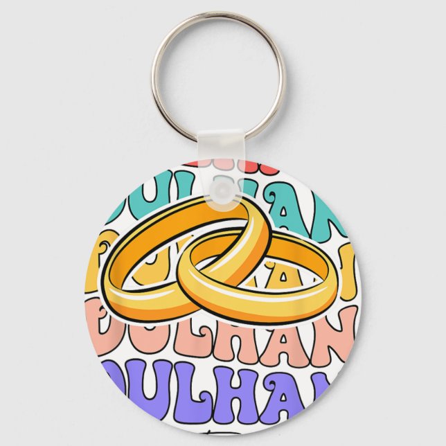 Indian Bride To Be Bridal Desi Wedding Dulhan Wali Key Ring (Front)