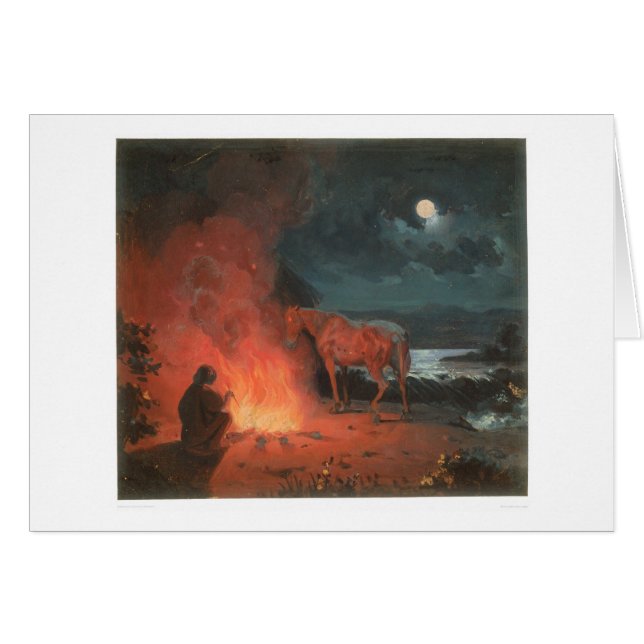 Indian by a Campfire (0744A) (Front Horizontal)