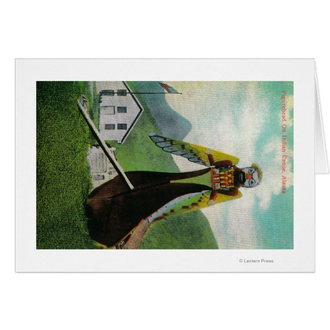 Indian Canoe with Figurehead in AlaskaState (Front Horizontal)