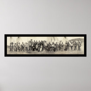 Indian Centennial Band Photo 1911 Poster