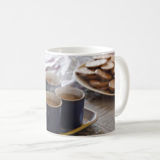 Indian Chai Tea and Biscuit Cookies Coffee Mug (Front Right)