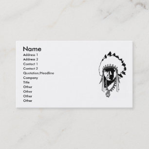 Indian Chief Business Card