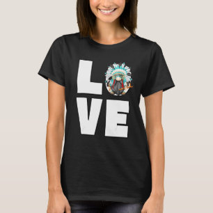 Indian Chief Grandpa Gnome Love Native American Da T-Shirt