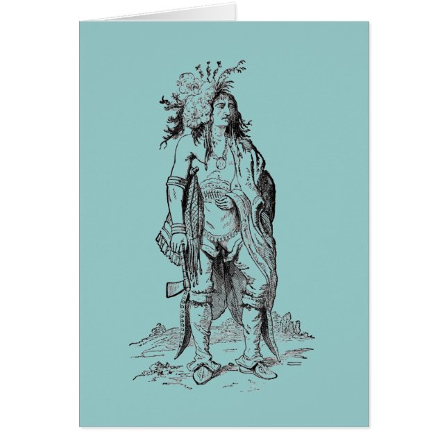 Indian Chief Greeting Card (Front)