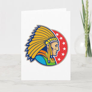 Indian Chief Greeting Cards