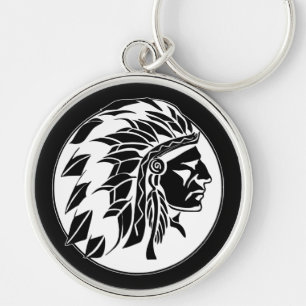 Indian Chief Head Key Ring