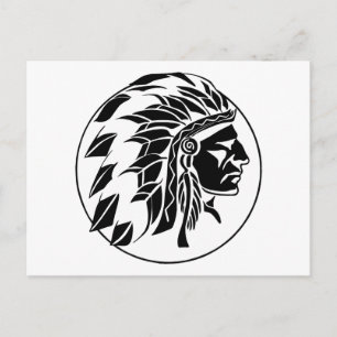 Indian Chief Head Postcard