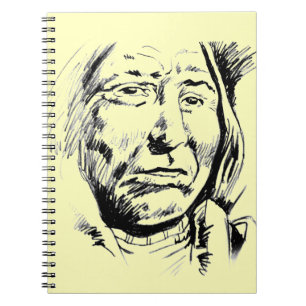 Indian Chief Ink Sketch Motivational Notebook
