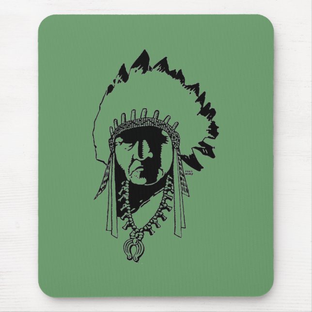Indian Chief Mouse Pad (Front)