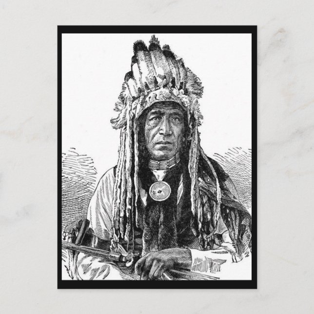 Indian Chief Postcard (Front)