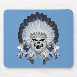 Indian Chief Skull Mouse Mat
