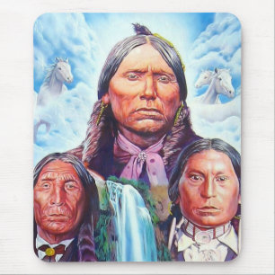 Indian Chiefs Native Americans Custom Template Mouse Mat
