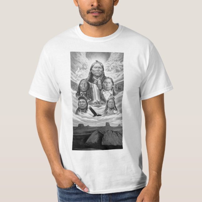 Indian Chiefs Native Americans Template Mens T-Shirt (Front)