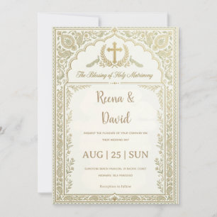 indian christian wedding invitation