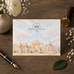 Indian  Cityscape   Souvenir Tourist Attractions Holiday Postcard