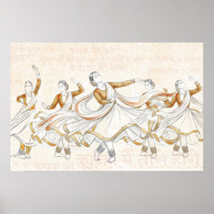 Indian Classical Dance Stage Wall Art – Kathak