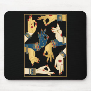 Indian Clical Dance Mudras Bharatanatyam Spiritual Mouse Mat
