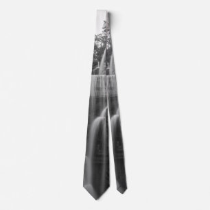 Indian Cliff Falls Grayscale Neck Tie