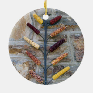 Indian Corn Ceramic Tree Decoration