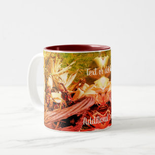 Indian Corn In Basket Nature Art Personalised  Two-Tone Coffee Mug