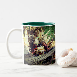 Indian Corn In Basket Nature Personalised Two-Tone Coffee Mug