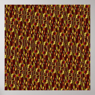 Indian Corn Pattern for Autumn Poster